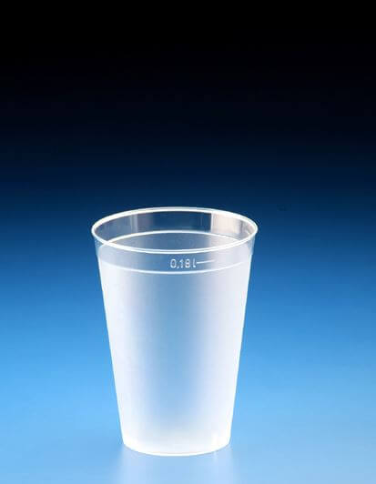 Trinkglas, PP, Spritzguss, gefrostet, 180ml