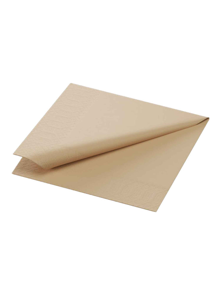 Cocktailservietten, 2-lagig, 24x24, 1/4-Falz, hellbraun (2.400 Stk.)