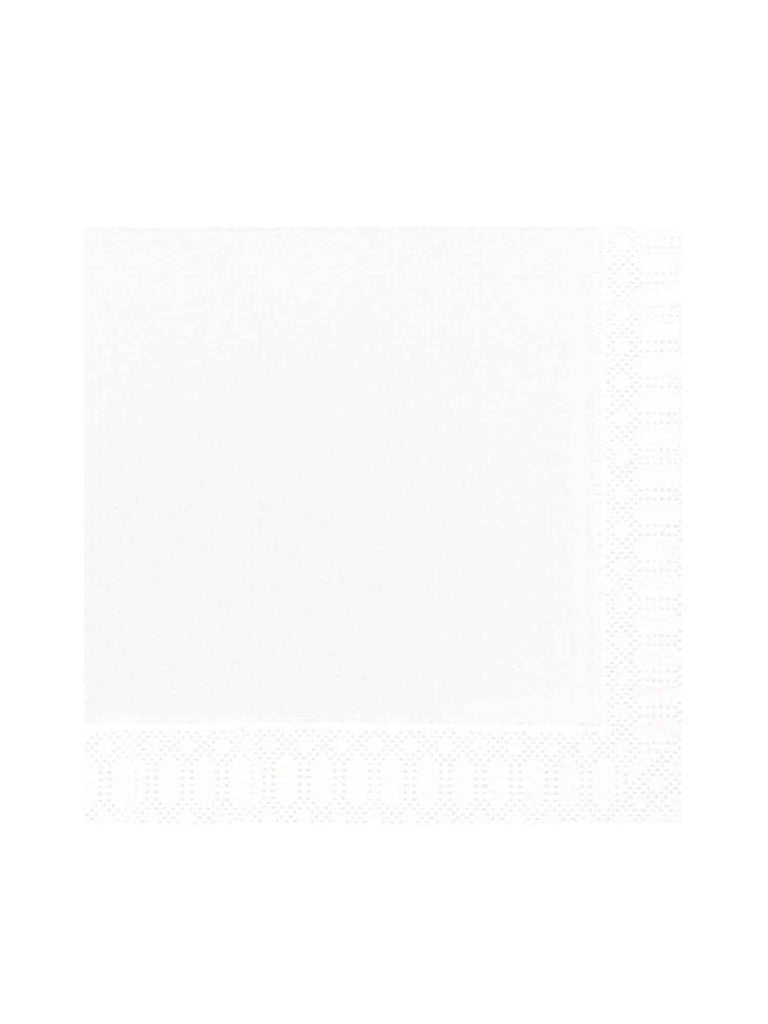Serviette, 3-lagig, 40x40, 1/4-Falz, weiß