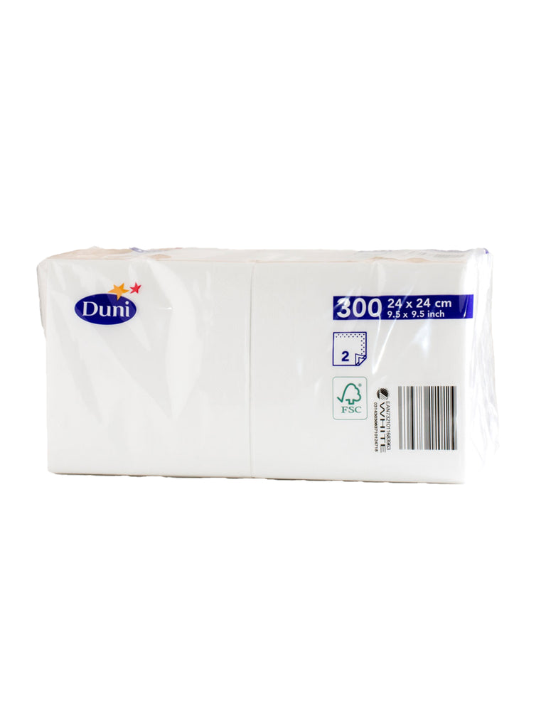 Cocktailservietten, 2-lagig, 24x24, 1/4-Falz, weiß (2.400 Stk.)