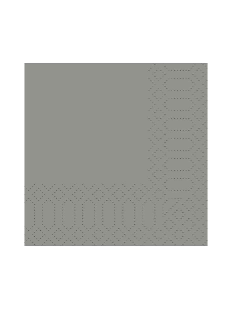Cocktailservietten, 3-lagig, 24x24, 1/4-Falz, granite grey (1.000 Stk.)