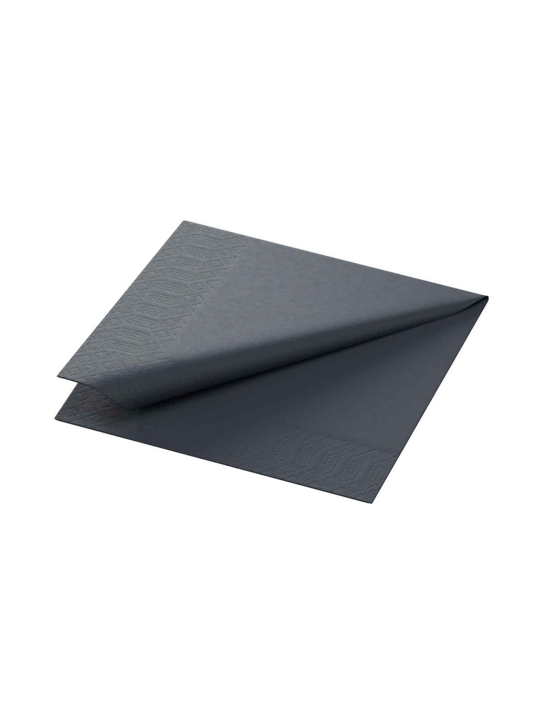 Cocktailservietten, 3-lagig, 24x24, 1/4-Falz, schwarz (1.000 Stk.)