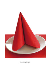 Serviette, 3-lagig, 33x33, 1/4-Falz, rot