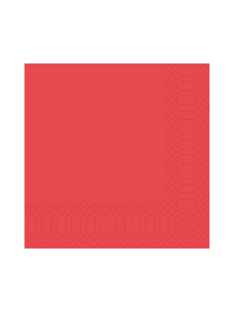 Serviette, 3-lagig, 33x33, 1/4-Falz, rot