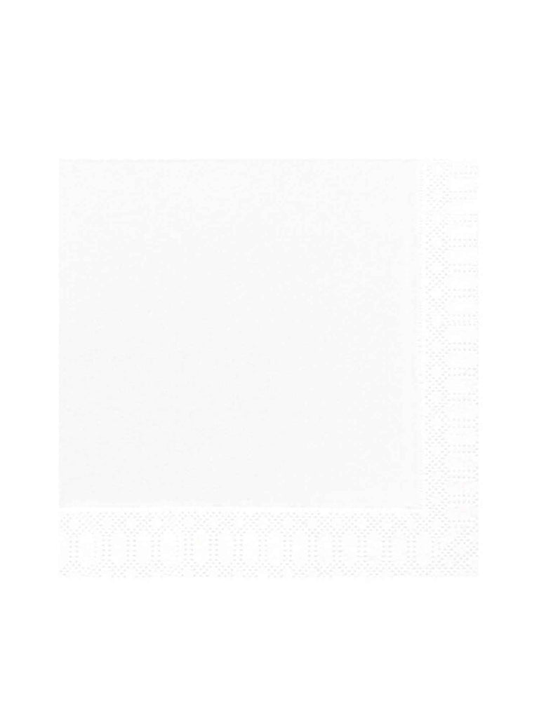 Serviette, 2-lagig, 33x33, 1/4-Falz, weiß