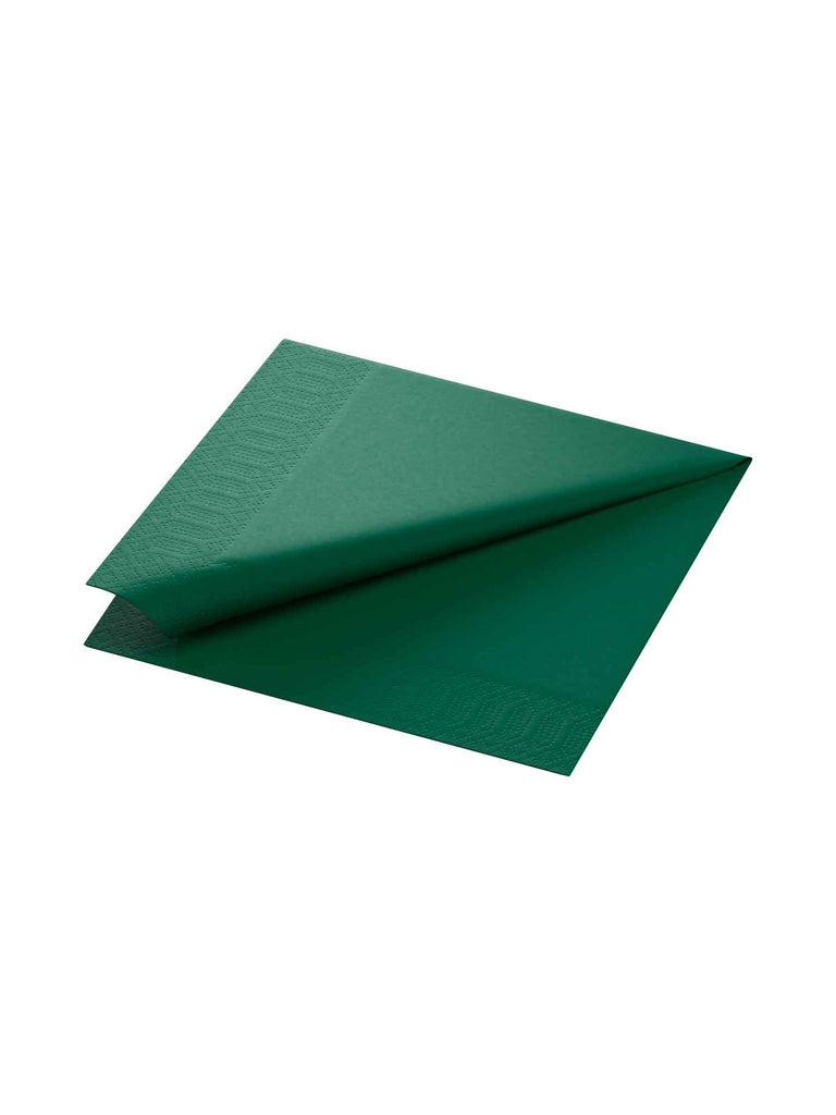 Serviette, 3-lagig, 40x40, 1/4-Falz, jägergrün