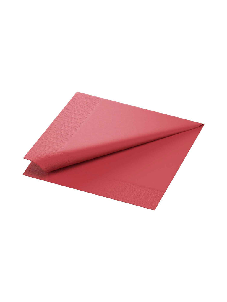 Serviette, 3-lagig, 40x40, 1/4-Falz, bordeaux