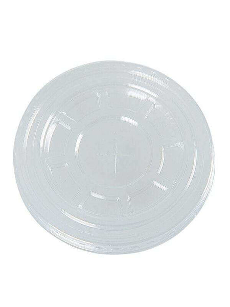 Deckel mit Kreuzstanzung, RPET, transparent für 95,0mm