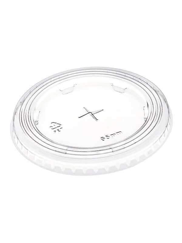 Deckel mit Kreuzstanzung, PET, transparent, für 95,0mm