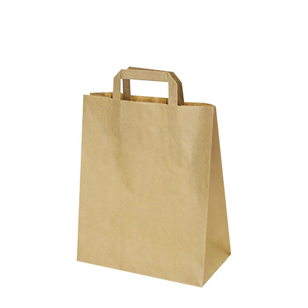 Papiertragetaschen, braun, 26+17x25cm (250 Stk.)