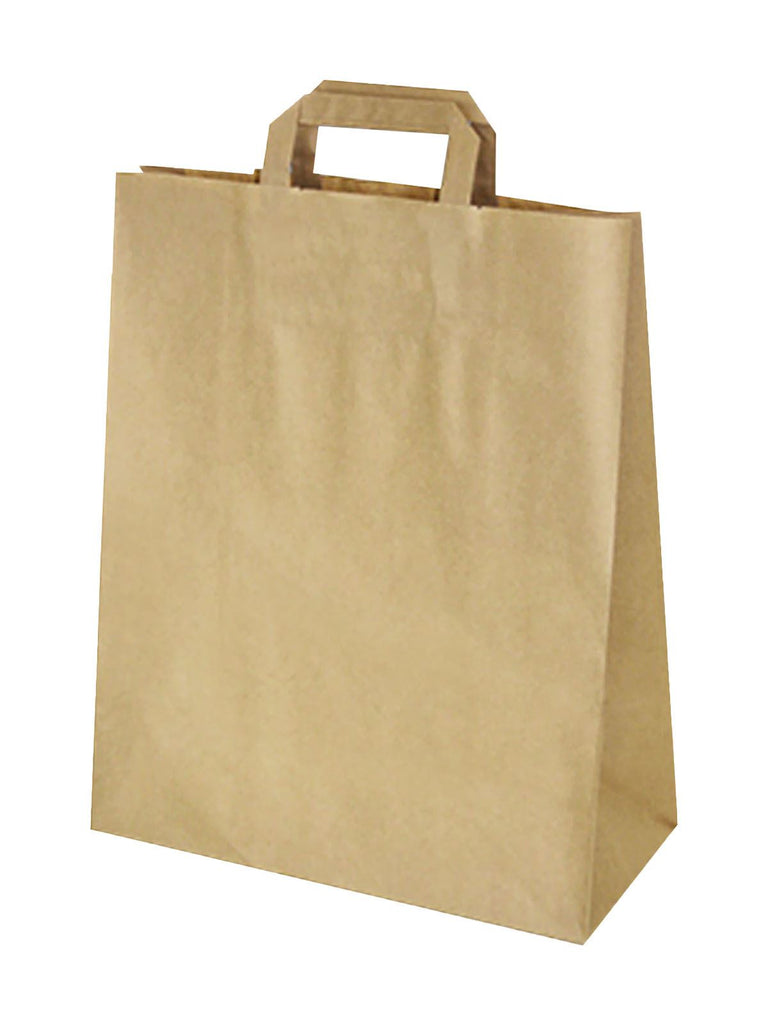 Papiertragetaschen, braun, 32+16x39cm