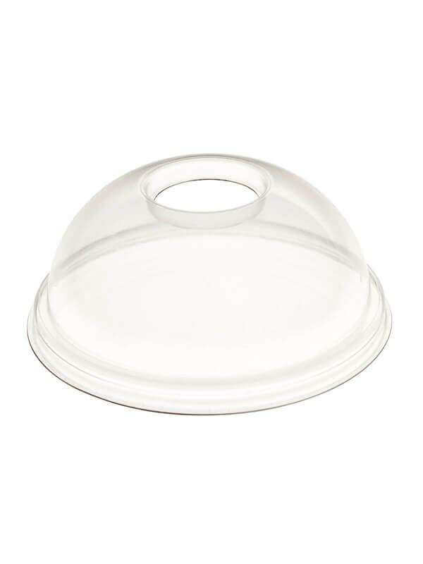Deckel, gewölbt mit Loch, PET, transparent, für 95,0mm