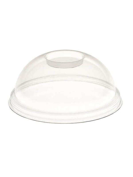 Deckel, gewölbt ohne Loch, RPET, transparent für 95,0mm