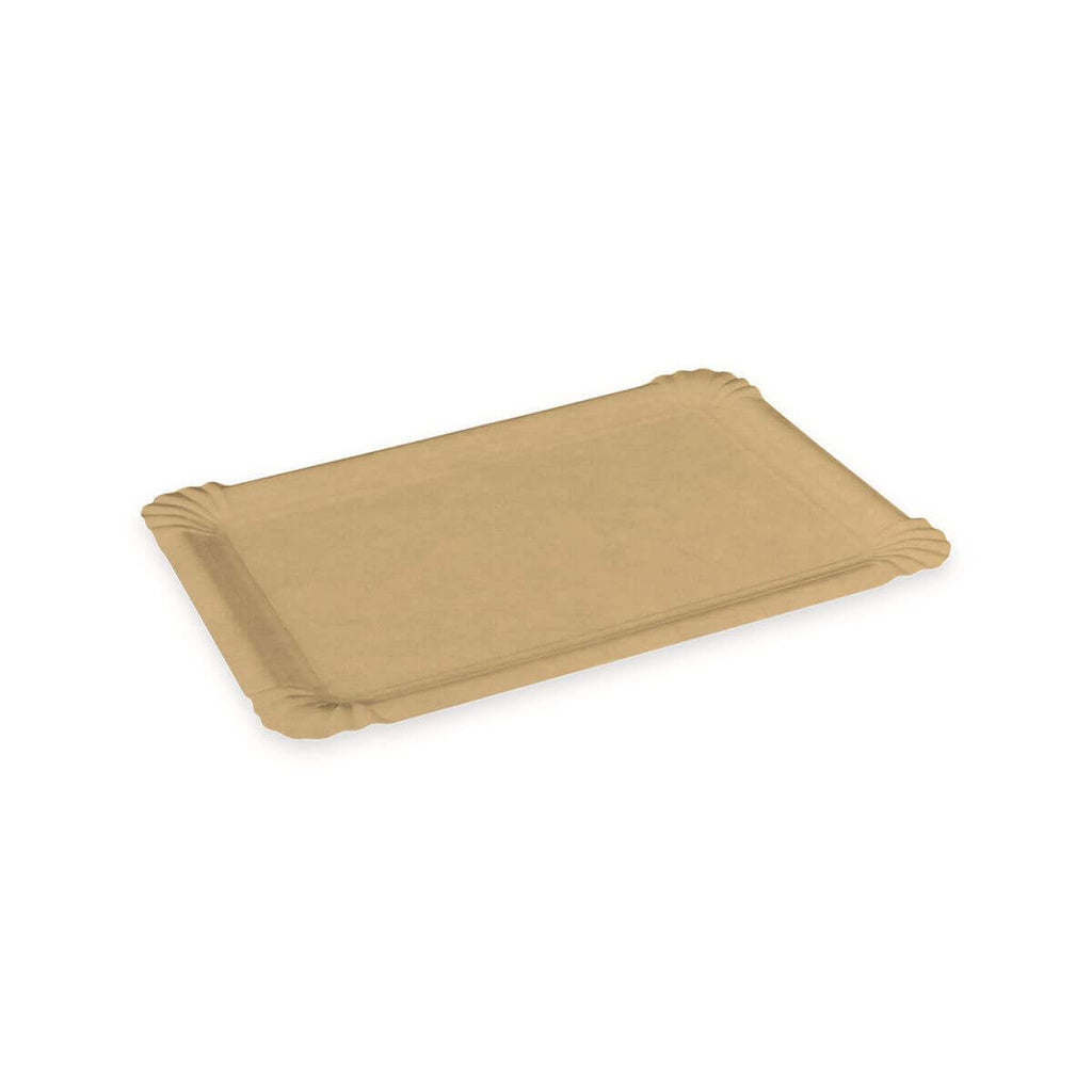 Pappteller, braun, rechteckig, 13x20cm (1.500 Stk.)
