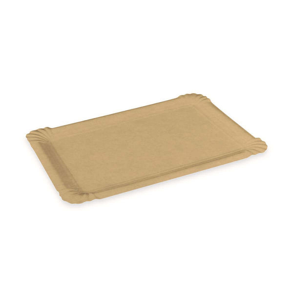 Pappteller, braun, rechteckig, 17x23cm (1.000 Stk.)