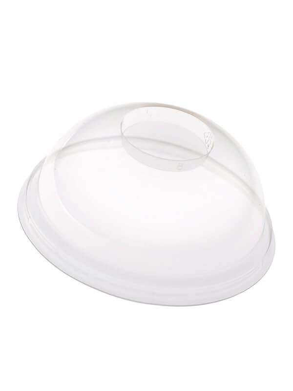 Deckel, gewölbt ohne Loch, PLA, klar, für 95,0mm
