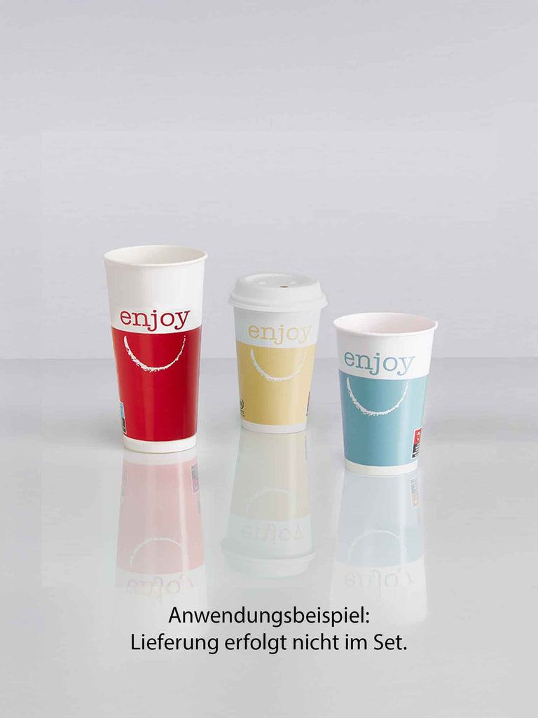 Kaltgetränkebecher aus Hartpapier Enjoy 300ml gelb