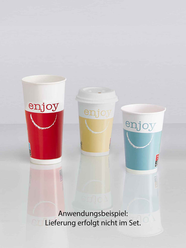 Kaltgetränkebecher aus Hartpapier Enjoy 400ml blau