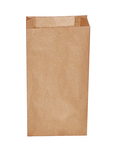 Faltenbeutel Papier, braun, 14+7x29cm