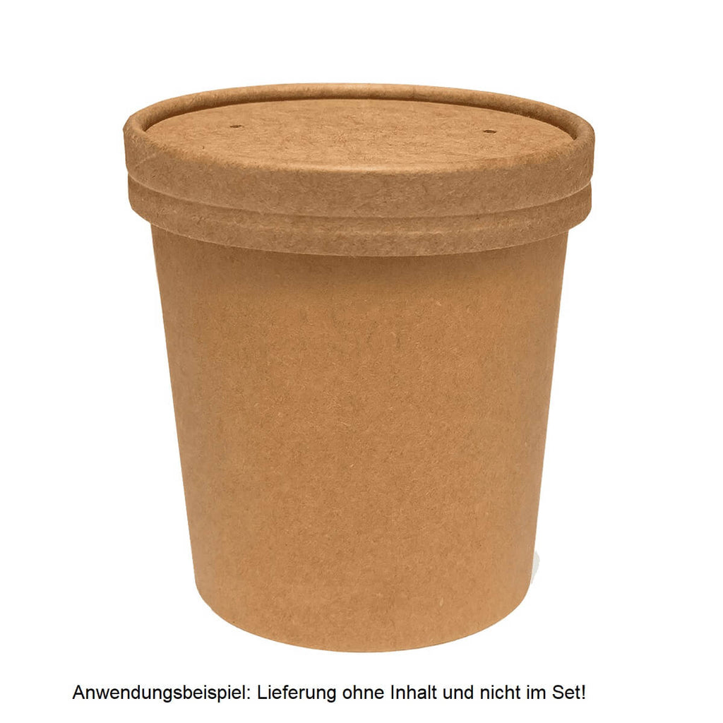 Kartonschale, braun, 340ml, rund