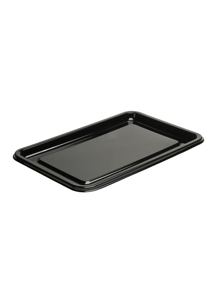 Servierplatte, RPET, schwarz, rechteckig, 550x370mm