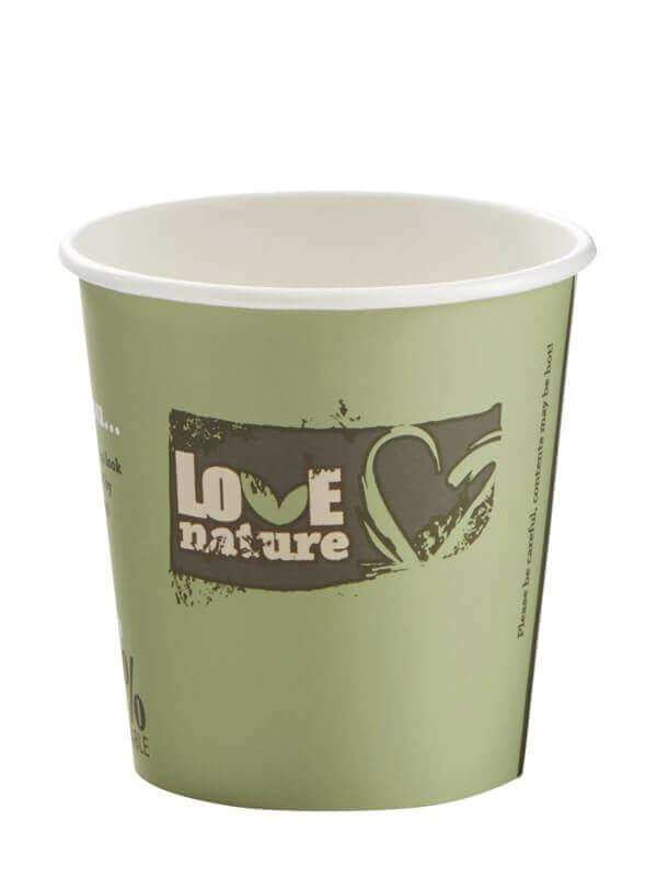 Heißgetränkebecher "Love Nature", mit Biobeschichtung, 100ml (960 Stk.)