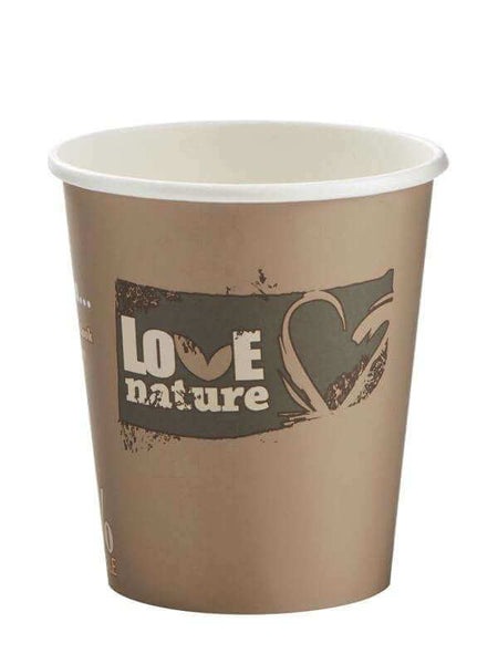 Heißgetränkebecher "Love Nature", mit Biobeschichtung, 200ml (1000 Stk.)