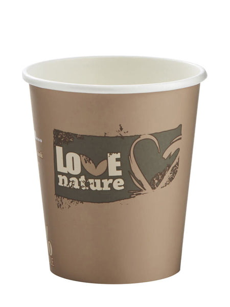 Heißgetränkebecher "Love Nature", mit Biobeschichtung, 200ml (200 Stk.)