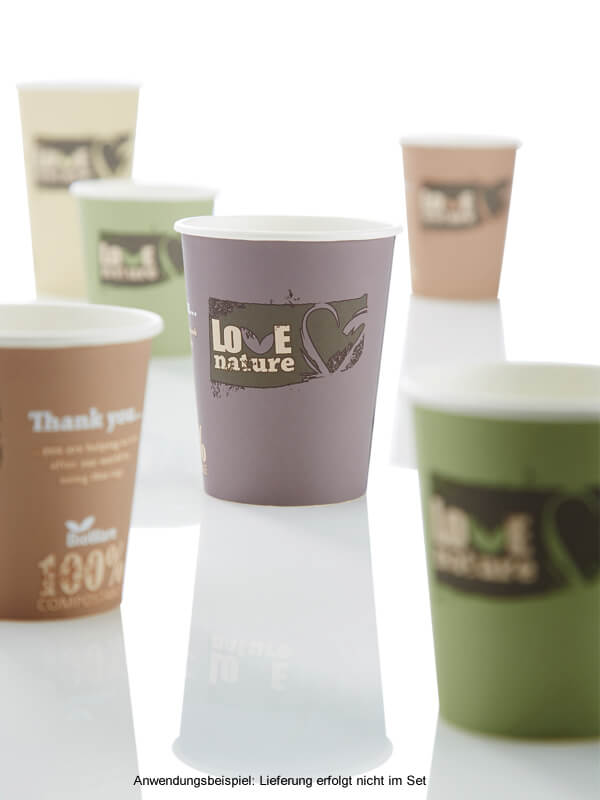 Heißgetränkebecher "Love Nature", mit Biobeschichtung, 200ml (200 Stk.)