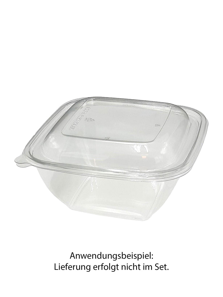 Salatschale, RPET, klar, quadratisch, 1500ml