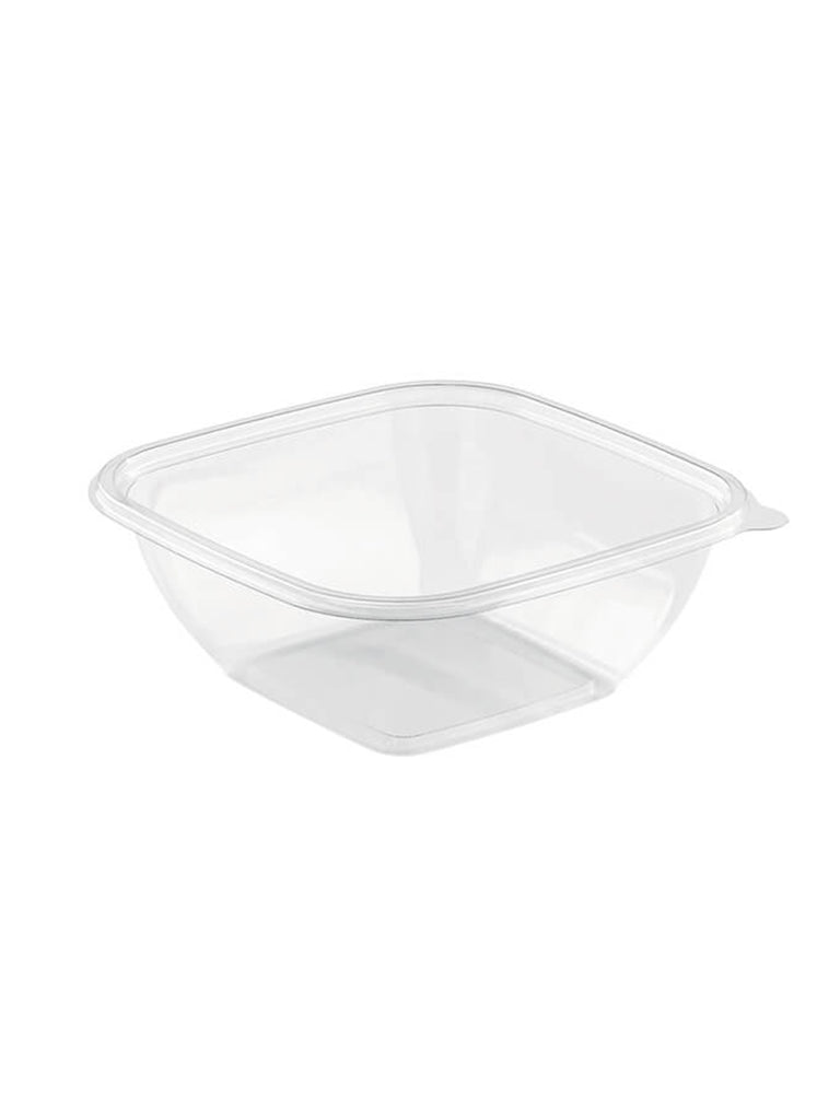 Salatschale, RPET, klar, quadratisch, 1000ml