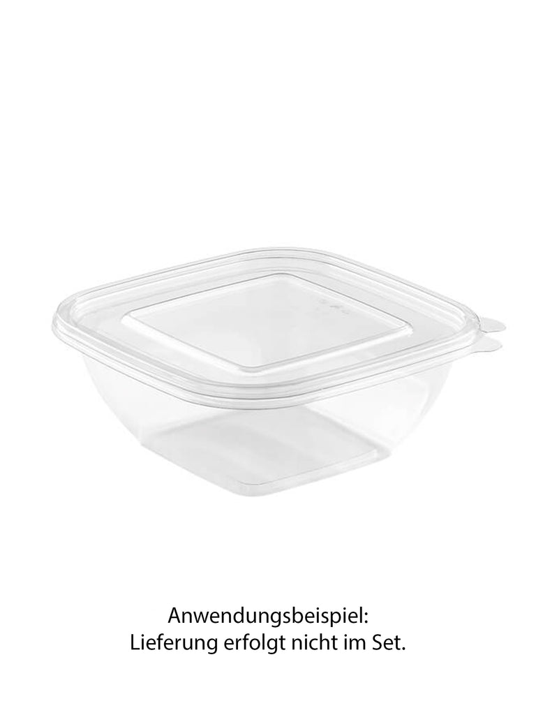 Salatschale, RPET, klar, quadratisch, 1000ml