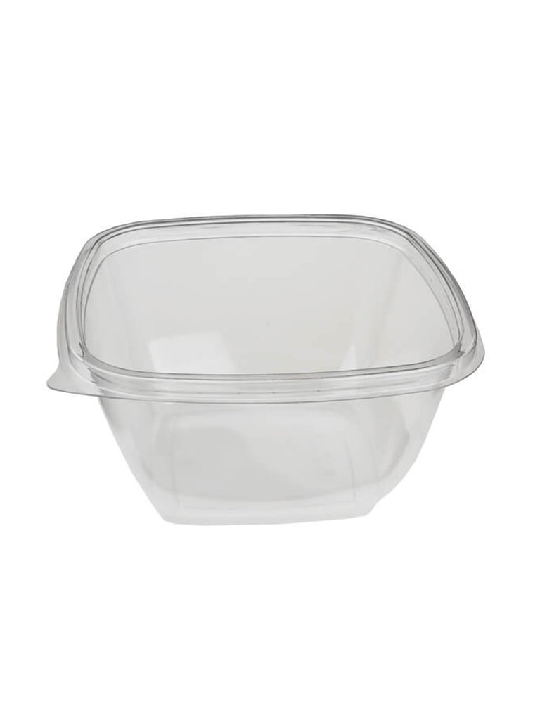 Salatschale, RPET, klar, quadratisch, 375ml