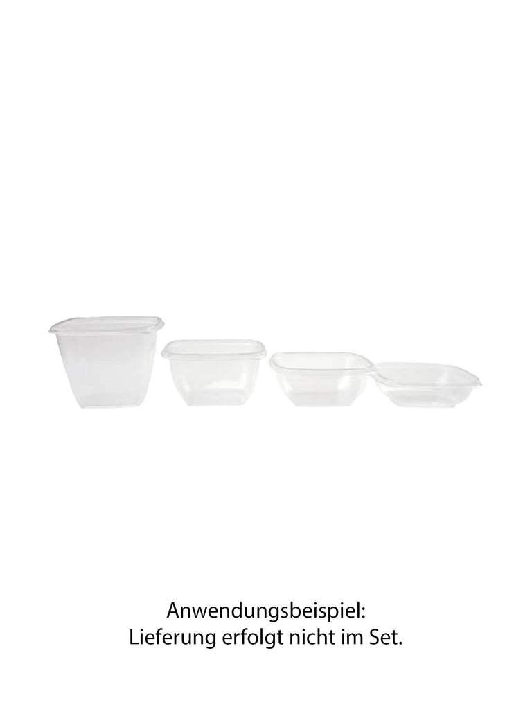Salatschale, RPET, klar, quadratisch, 375ml