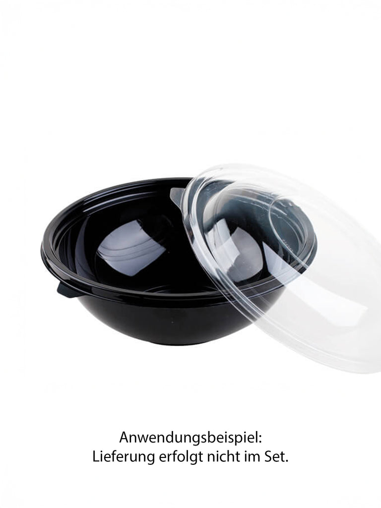 Salatschale, RPET, schwarz, rund, 750ml