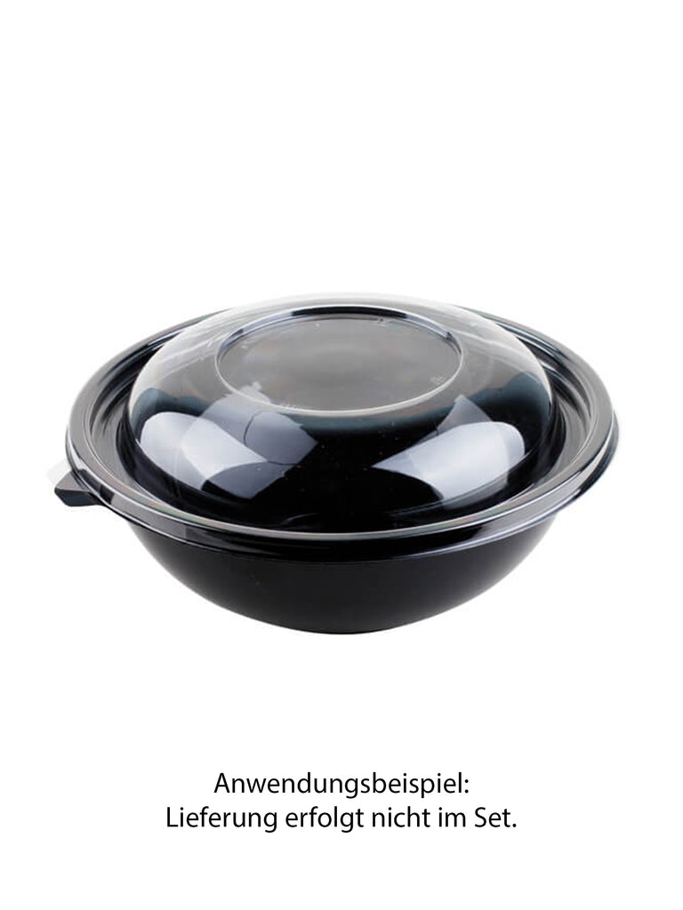 Salatschale, RPET, schwarz, rund, 750ml