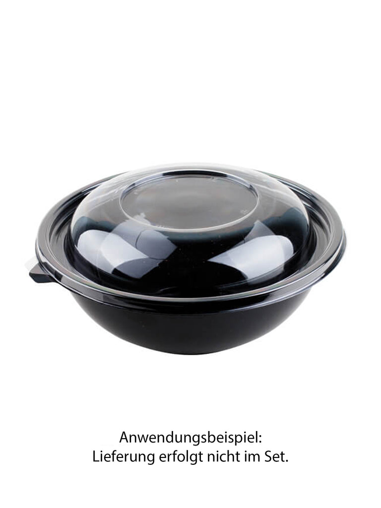 Salatschale, RPET, schwarz, rund, 1000ml