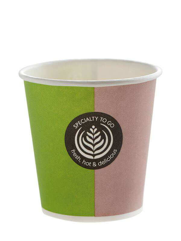 Hartpapierbecher "Coffee to go" für Heißgetränke, 100ml (960 Stk.)