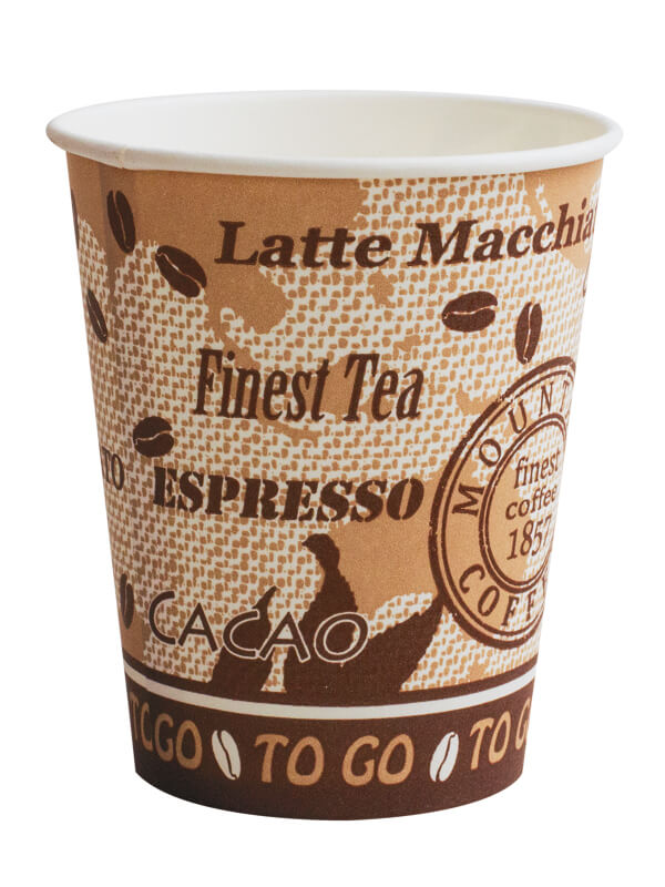Hartpapierbecher "Coffee to go" für Heißgetränke, 200ml (300 Stk.)