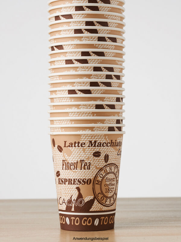 Hartpapierbecher "Coffee to go" für Heißgetränke, 200ml (300 Stk.)