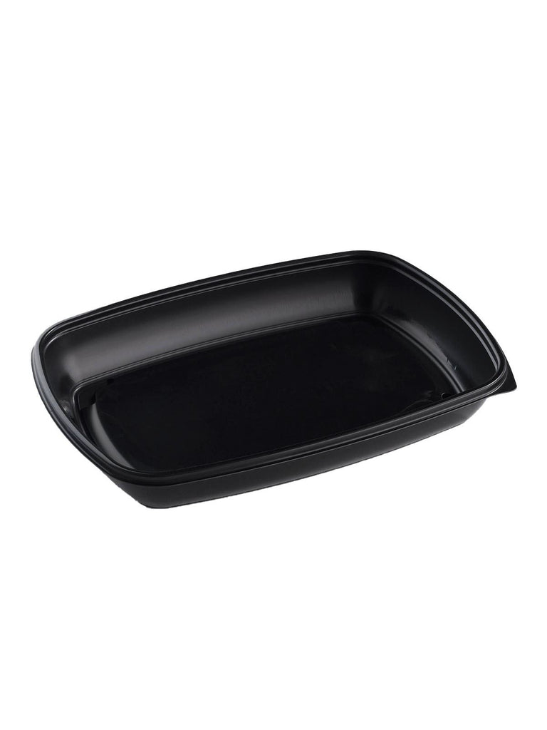 Menüschale, PP, schwarz, ungeteilt, 1350ml