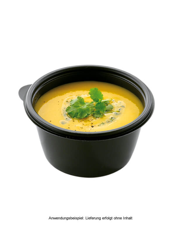 Schale, PP, schwarz, rund, 375ml