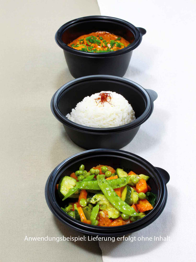 Schale, PP, schwarz, rund, 375ml