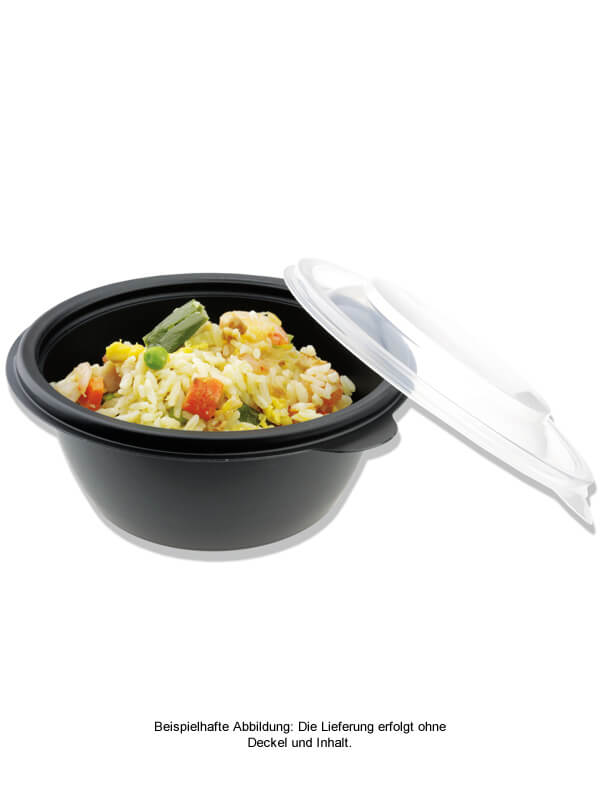 Schale, PP, schwarz, rund, 375ml