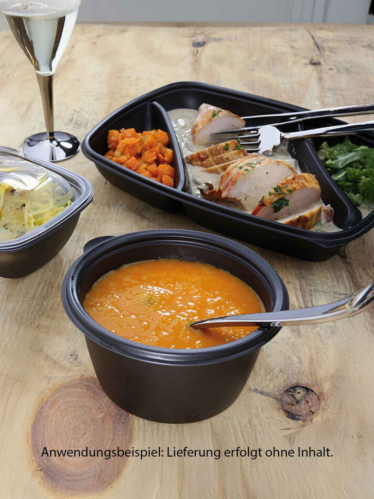 Schale, PP, schwarz, rund, 375ml