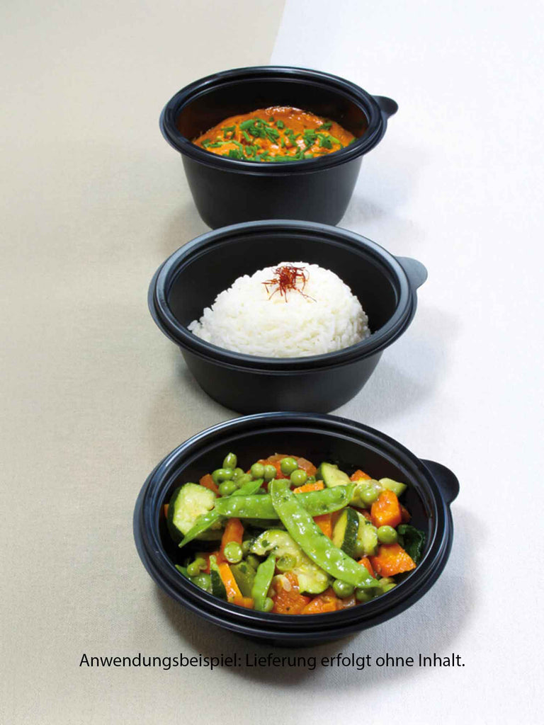 Schale, PP, schwarz, rund, 500ml