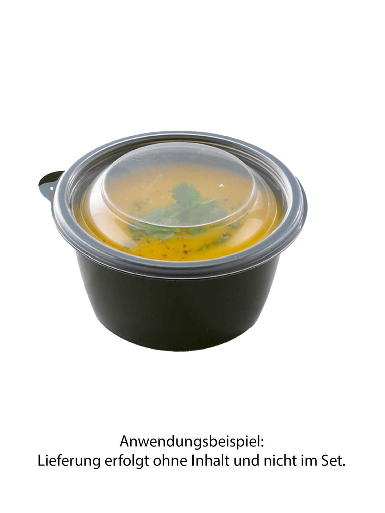 Schale, PP, schwarz, rund, 500ml