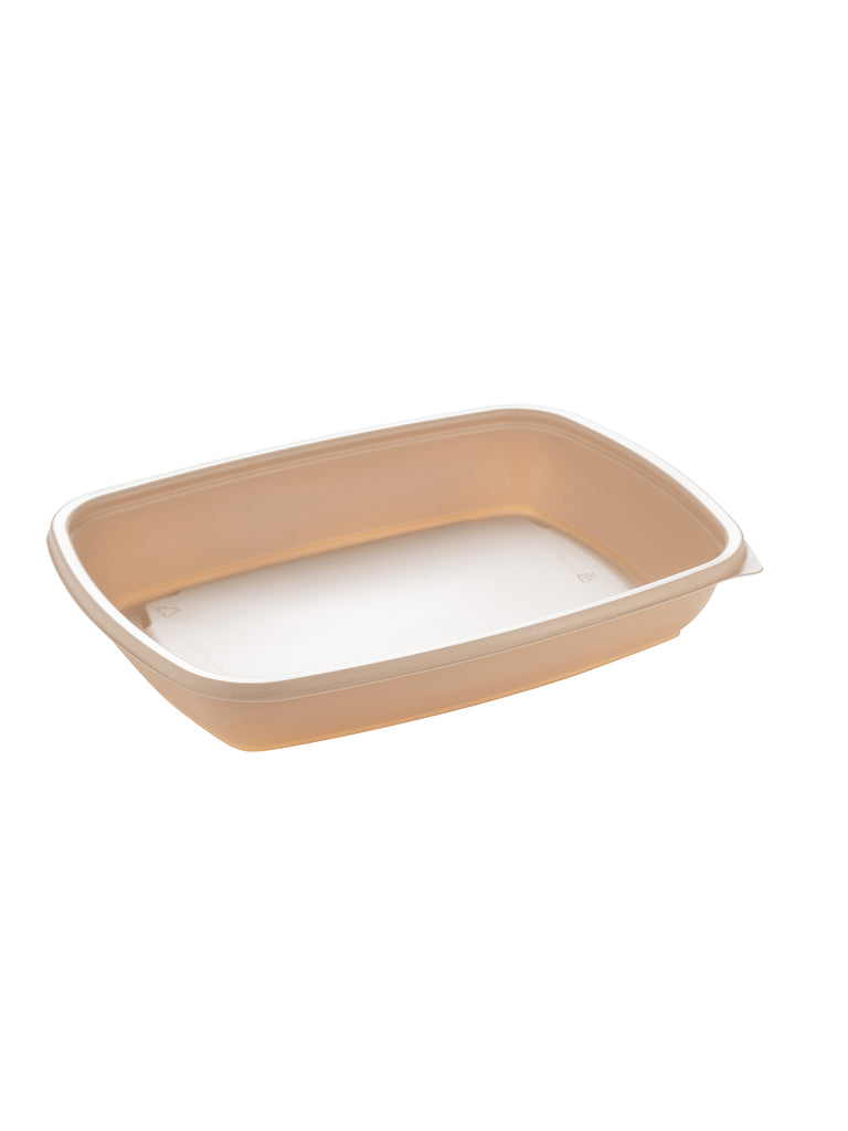 Menüschale, PP, beige, ungeteilt, 600ml