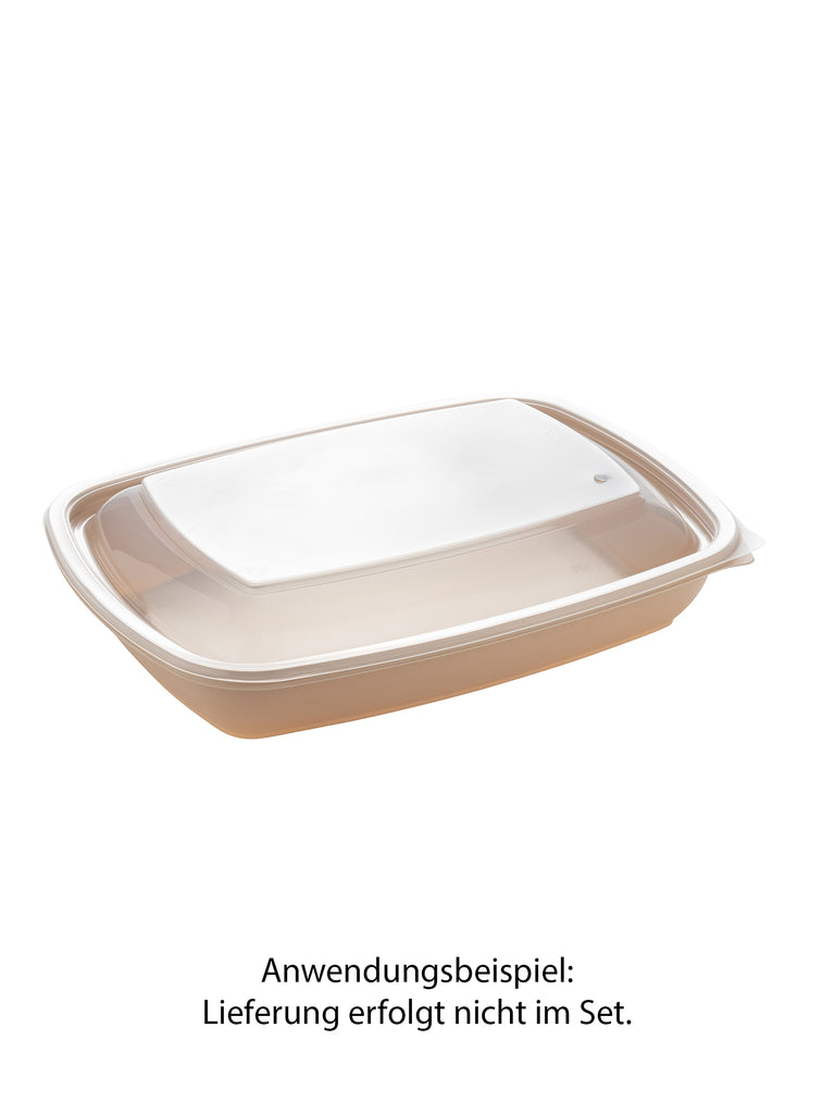 Menüschale, PP, beige, ungeteilt, 600ml