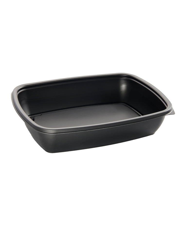 Menüschale, PP, schwarz, ungeteilt, 900ml